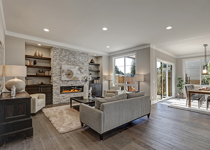 renovated living room